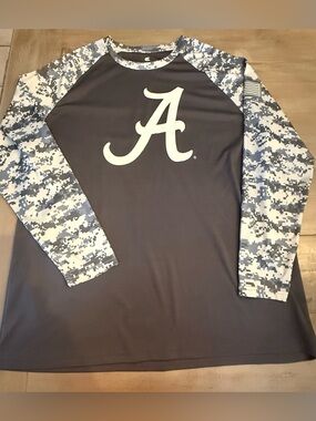 Colosseum Alabama Crimson Tide OHT Military Appreciation Charcoal Camo Raglan 2X